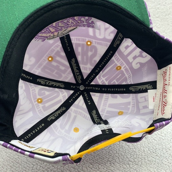 Mitchell & Ness Purple and Yellow Lakers Hat - Picture 8 of 13